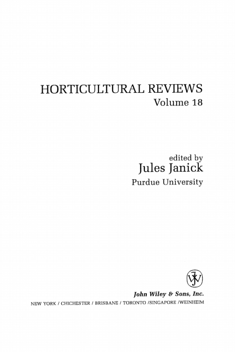 Cover image for book Horticultural Reviews