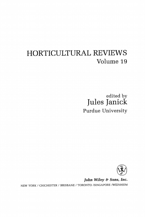 Cover image for book Horticultural Reviews