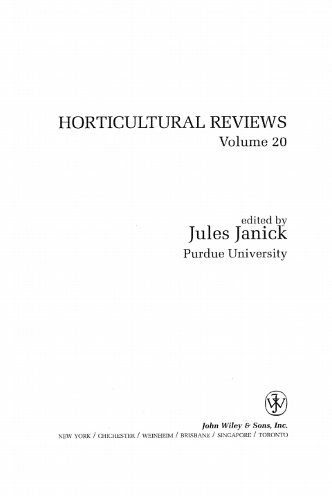 Cover image for book Horticultural Reviews