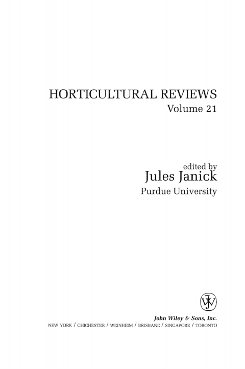 Cover image for book Horticultural Reviews