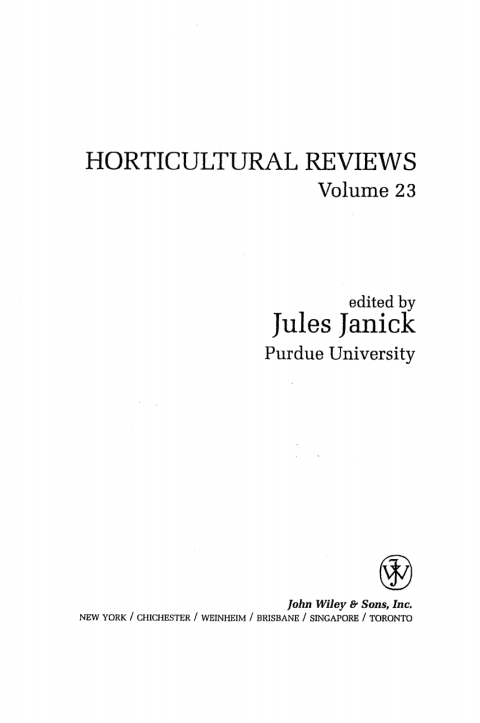 Cover image for book Horticultural Reviews