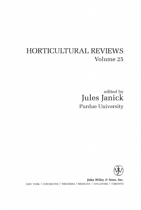 Cover image for book Horticultural Reviews