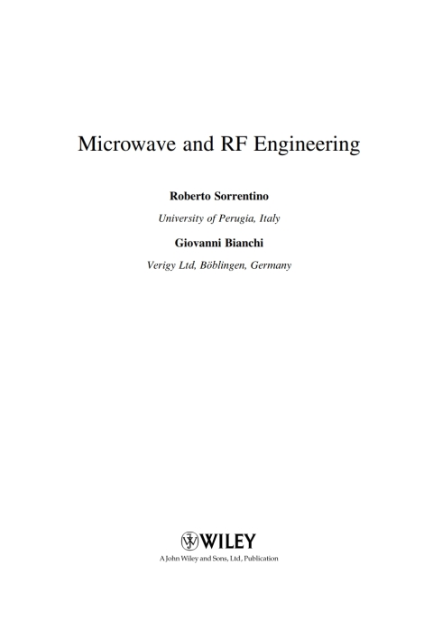 Cover image for book Microwave and RF Engineering