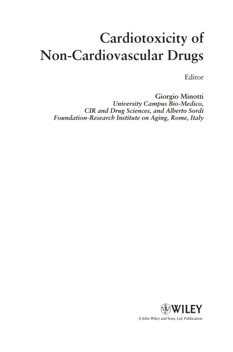 Cover image for book Cardiotoxicity of Non-Cardiovascular Drugs