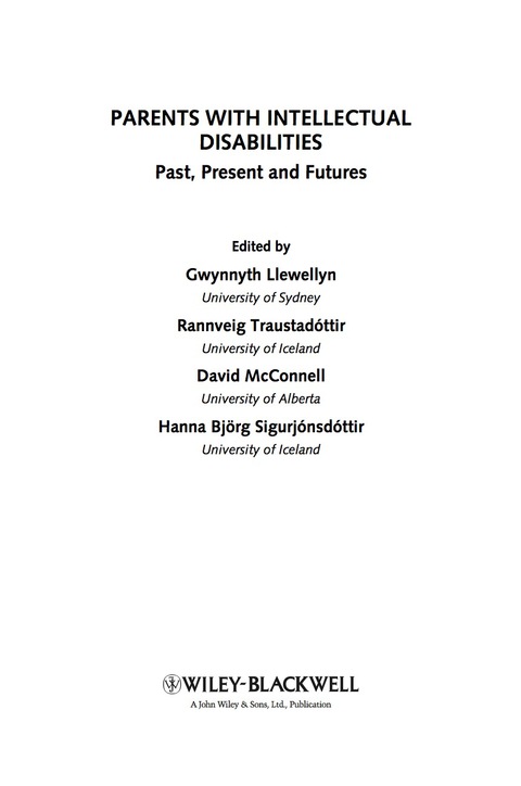 Cover image for book Parents with Intellectual Disabilities: Past, Present and Futures