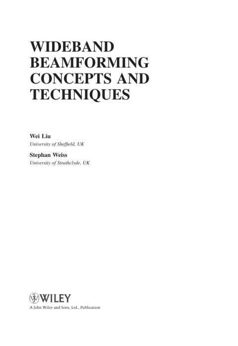 Cover image for book Wideband Beamforming