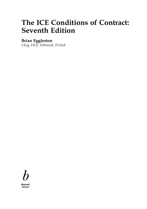 Cover image for book The ICE Conditions of Contract