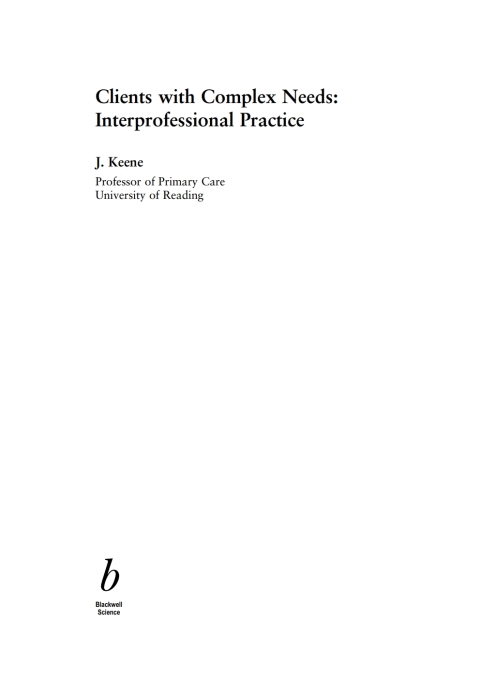 Cover image for book Clients with Complex Needs