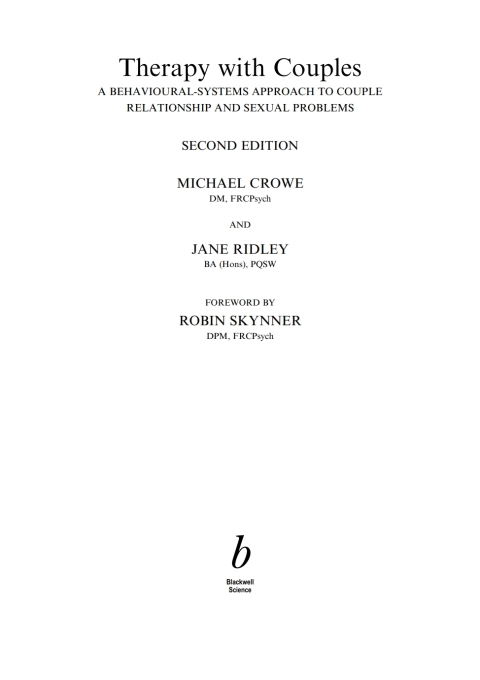 Cover image for book Therapy with Couples