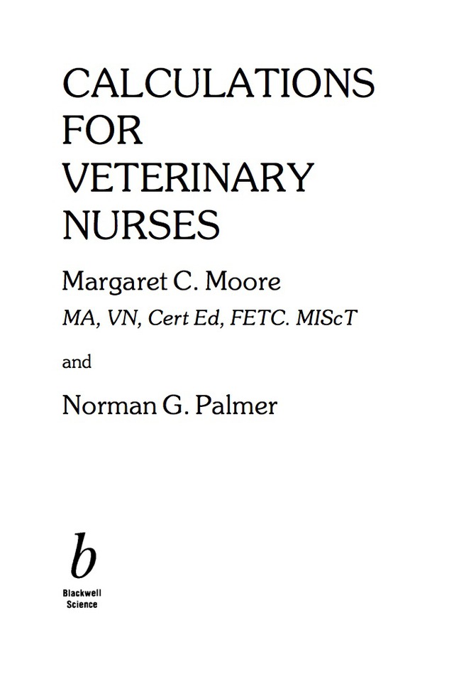 Calculations for Veterinary Nurses