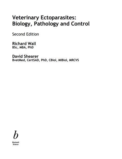 Cover image for book Veterinary Ectoparasites