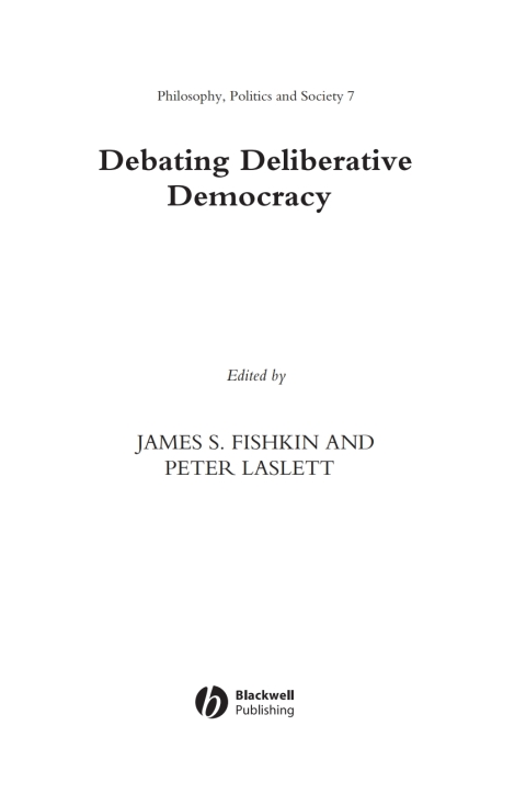 Cover image for book Debating Deliberative Democracy