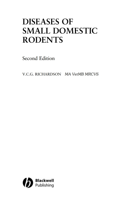 Cover image for book Diseases of Small Domestic Rodents