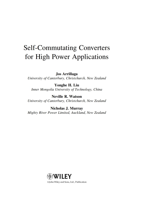 Self-Commutating Converters for High Power Applications 