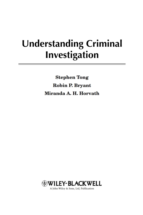 Cover image for book Understanding Criminal Investigation