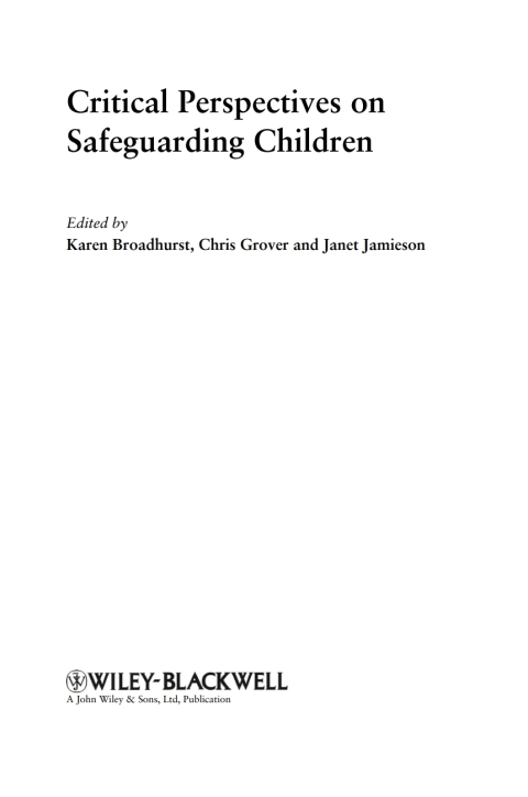 Cover image for book Critical Perspectives on Safeguarding Children