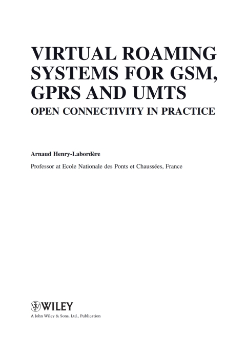 Cover image for book Virtual Roaming Systems for GSM, GPRS and UMTS