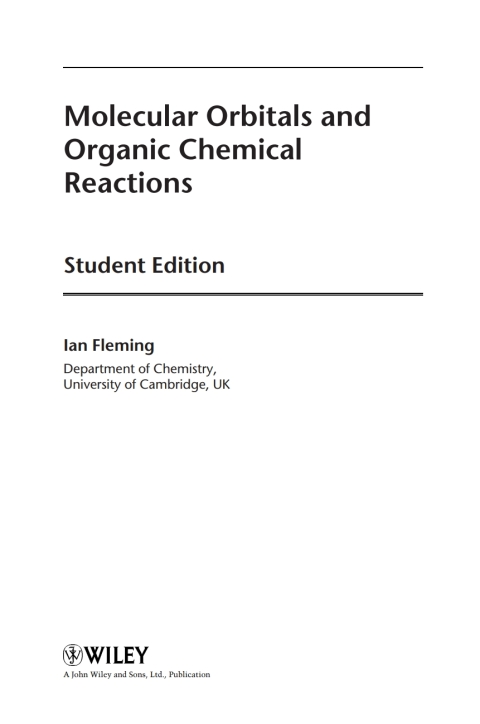 Cover image for book Molecular Orbitals and Organic Chemical Reactions