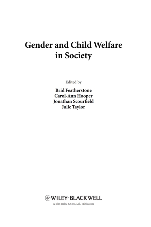 Gender and Child Welfare in Society 
