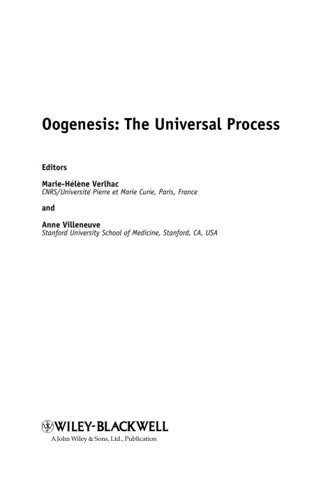 Cover image for book Oogenesis