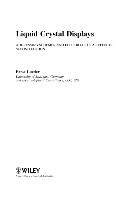 Cover image for book Liquid Crystal Displays
