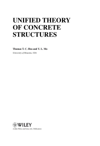 Cover image: Unified Theory of Concrete Structures 1st edition 9780470688748