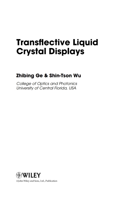 Cover image for book Transflective Liquid Crystal Displays