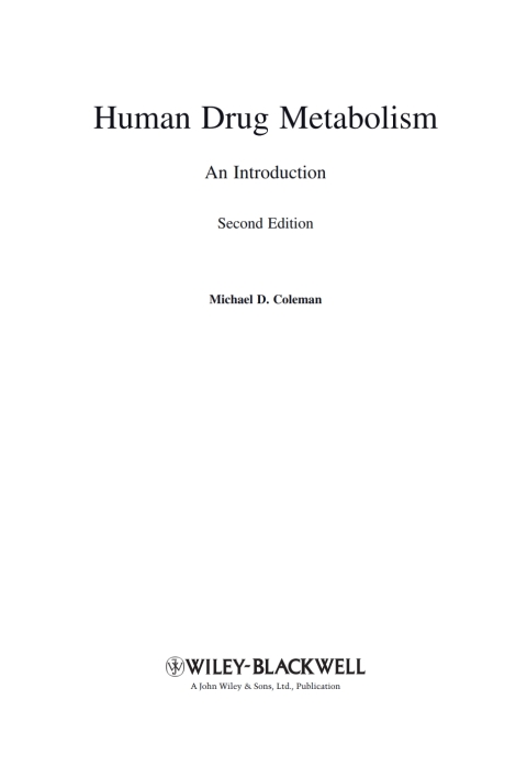 Cover image for book Human Drug Metabolism