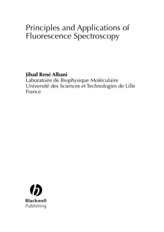 Principles and Applications of Fluorescence Spectroscopy