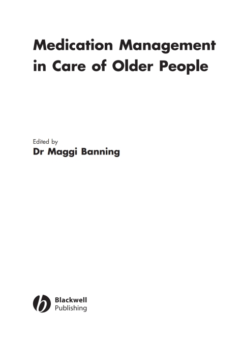 Cover image for book Medication Management in Care of Older People
