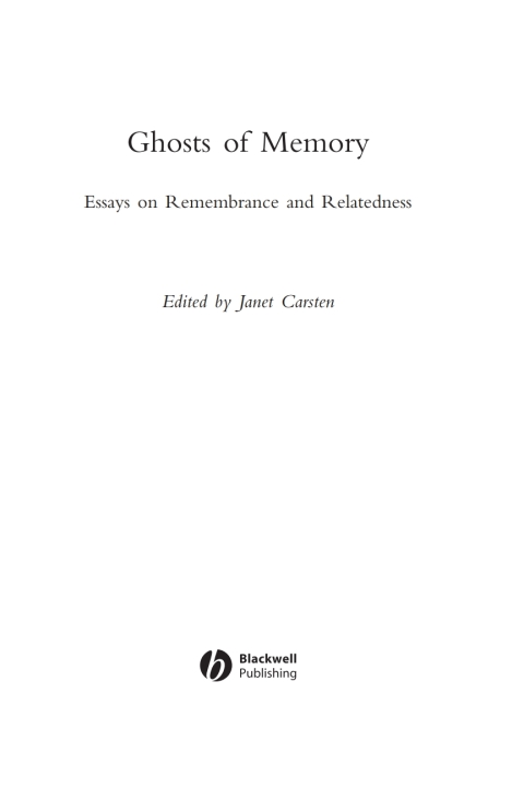 Cover image for book Ghosts of Memory