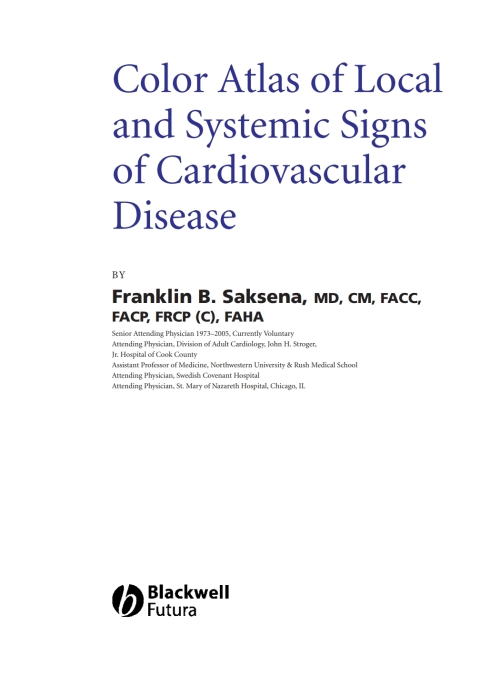 Cover image for book Color Atlas of Local and Systemic Manifestations of Cardiovascular Disease