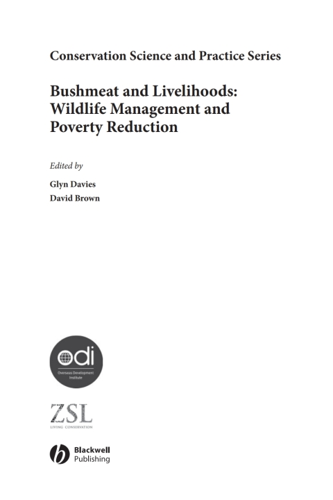 Cover image for book Bushmeat and Livelihoods