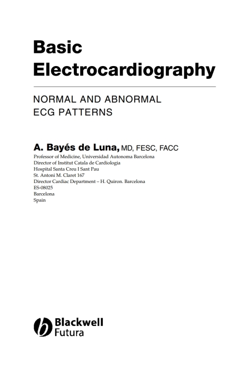 Cover image for book Basic Electrocardiography