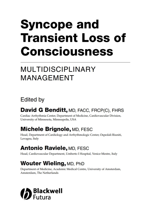 Cover image for book Syncope and Transient Loss of Consciousness