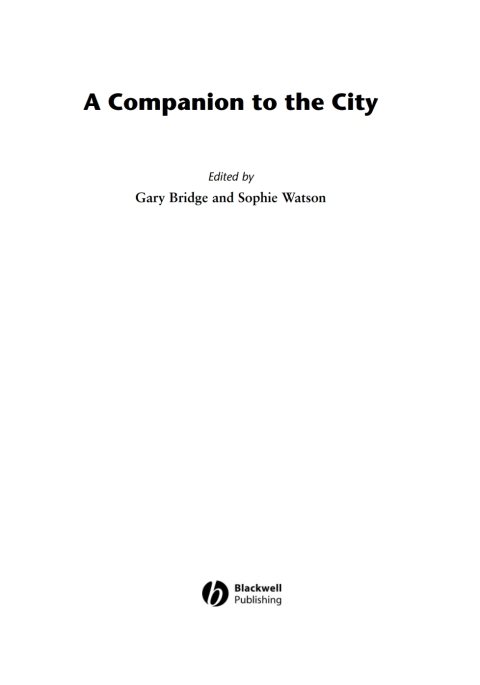 A Companion to the City 