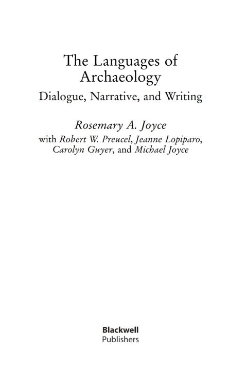 Cover image for book The Languages of Archaeology