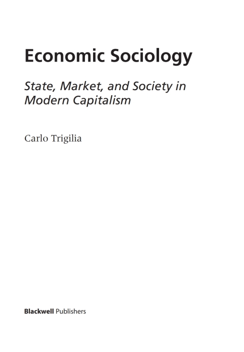 Cover image for book Economic Sociology