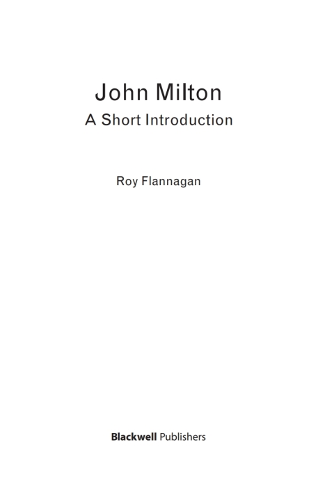 Cover image for book John Milton