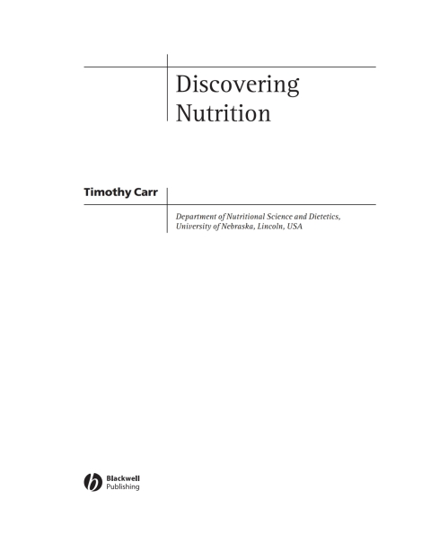 Cover image for book Discovering Nutrition