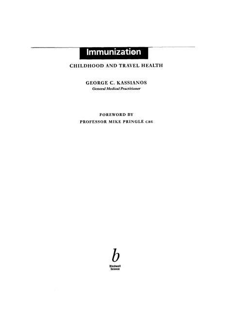 Cover image for book Immunization