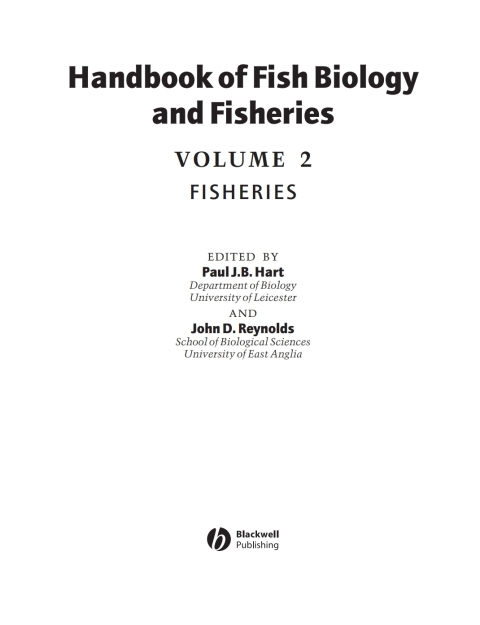 Handbook of Fish Biology and Fisheries: Fisheries 