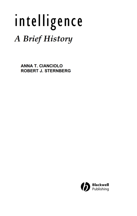 Cover image for book Intelligence: A Brief History