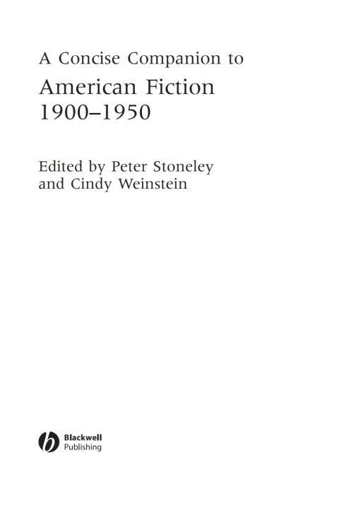 Cover image for book A Concise Companion to American Fiction, 1900 - 1950