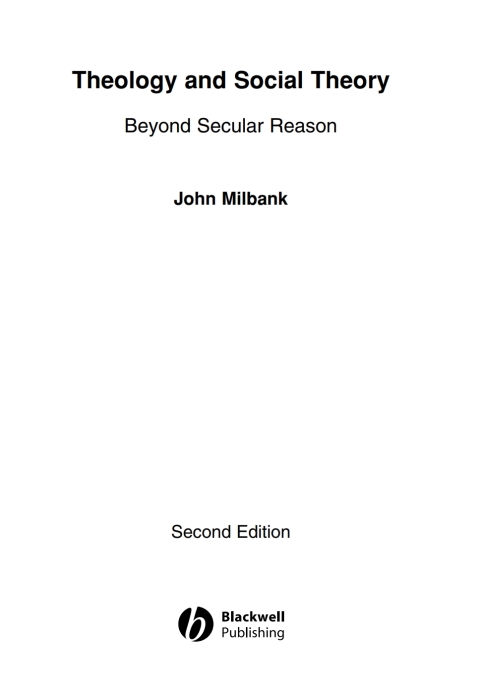 Cover image for book Theology and Social Theory