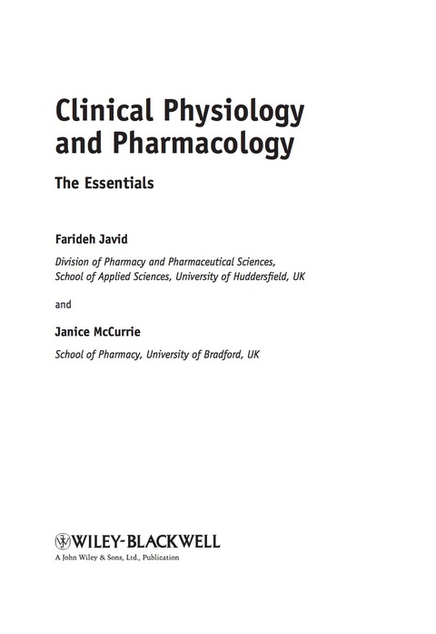 Cover image for book Clinical Physiology and Pharmacology: The Essentials