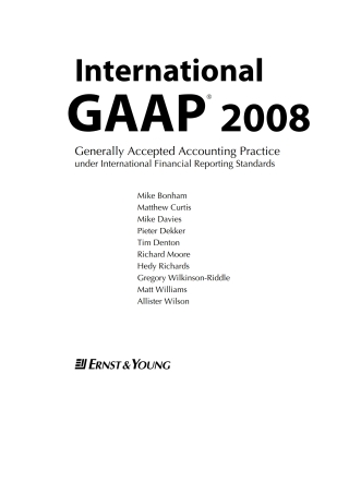 International GAAP 2008