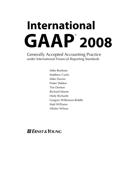 Cover image for book International GAAP 2008
