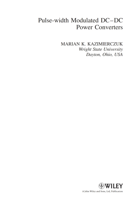 Cover image for book Pulse-width Modulated DC-DC Power Converters