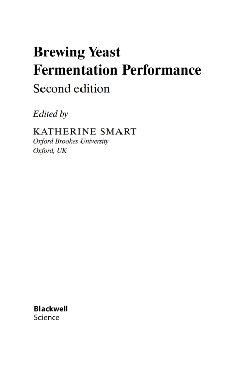 Cover image for book Brewing Yeast Fermentation Performance